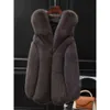 Xinyi Fur Donna Edizione Coreana Autunno/Inverno Nuova Imitazione di Volpe Capelli Sciolti Gilet Caldo