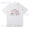 2024 Spring Summer Designer Mens T-shirt T-shirt Luxury Tshirt For Women Classic Logo Flowers Print Simple Cotton Coman Cotton Tee Black White Tops