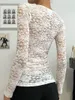 Casual Dresses Women s bodycon Lace SeaThrough Dress Crew Neck Long Sleeve Tight Short Mini