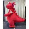 Mascot kostymer 2m / 2,6 m härlig vuxen ierable röd tjej dinosaurdräkt promenad spräng upp maskot kostym rolig djur karaktär karneval