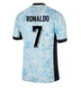 2024 Jerseys de futebol de Portugusa Portugal Ronaldo Joao Felix Pepe Bermardo B.Fernandes Camisa de Futebol 24 25 J.Moutinho Camisa de futebol masculino Kit Women Women di Di