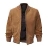 Fjackets Real Suede Bomber Jackets för - Baseball Leather Jacket Men