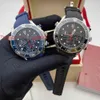 ristampa multifunzionale Quart Battery Watch con quadrante nero blu Orologi da lavoro 2 colori cinturino in caucciù in acciaio Og181 Omg montredelu 58