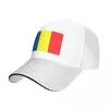 Casquettes de baseball Drapeau de la Roumanie Casquette de baseball Femmes Hommes Personnalisé DIY Chapeau de camionneur Printemps Y2k Rétro Tennis Skate En Gros