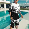 Männer Trainingsanzüge 2024 Sommer Mode T-shirt Shorts Set 2 stücke 3D Drucken Hip Hop Trainingsanzug Für Männer Übergroßen sport Anzüge Sweat Homme Männlich