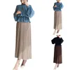 Etniska kläder Abayat Vintage Casual Long Sleeve Abayas For Women Dubai 2024 Randig bomullslinne Kvinnaklänning Robe Femme Musulman