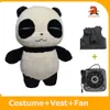 Costumes de mascotte 2m drôle Panda mascotte Costume géant sauter Costume Iatable déguisement marketing personnage animal vêtements de scène