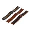 Accessori Cinturino in legno Sandalo rosso 22mm Cinturino in acciaio inossidabile Metallo per Samsung Gear Sport S3 Amazfit Smartwatch