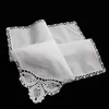 Chusteczka D002 Biała bawełniana 10 sztuk/koronkowe okłady rękodzieło White Crochet Handicraft L240322