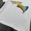 Marken-Baby-T-Shirt Regenbogen-Buchstabenmusterdruck Kinder-T-Shirt Größe 100-150 cm Kinder-Designerkleidung Mädchen Jungen Kurzarm-T-Shirts 24. März