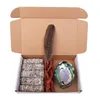 Palo Santo White Sage Stick Set with Abalone Shell Smudge Stick Wand for Spiritual Incense Sticks Burning Aromatherapy Energy 240305