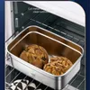 304 roestvrijstalen handgreep Bento lunchbox Food Grade koelkast opbergdoos Huishoudelijk gebruik Grote capaciteit verzegelde picknickdoos 240307