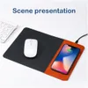 Mouse Pads Wrist Rests Durable Leather Wireless Charging Pad Wear Proof Nonslip Mat For Office Desk Home Drop Delivery Computers Netwo Otxip