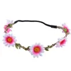 Bloem babyhoofdbanden, Daisy elastische babymeisje hoofdbanden Floral Crown haarbanden zachte hippie pasgeboren haarwarps voor baby Todder 22289