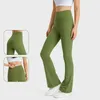 Pantalon actif Leggings de sport noirs pour femmes, Push Up décontracté, doux, taille haute, Yoga, jambes évasées larges, collants en tissu de gymnastique