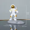 Sculptures Spaceman Statue Office Cellphone Mount Decoration Astronaut Figurines Mobile Phone Pad Stand Holder Bracket Accessories Gifts