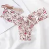 Calcinha feminina mulheres básicas rendas roupa interior floral sem costura com decoração de arco cintura baixa tecnologia de secagem rápida macia para conforto