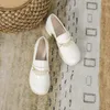 Casual Shoes 2024 Autumn Lefu Tjock Soled Chain Buckle Soft Leather Children's High-klack Small Trend