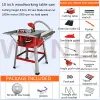 Zaagmachines 10-Zoll-Desktop-Schneidmaschine Holzschneidemaschine 220 V/1800 W Holzbearbeitungsformatkreissäge Elektrische Säge Schneidebrettwerkzeug