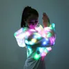 Led colorido luminoso roupas jaqueta de pele elétrica sílaba festa estilo masculino e feminino