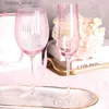 Kieliszki do wina w stylu nordyckim różowy szklany bez ołowiu wysoko nogi czerwony zestaw domowy o dużej pojemności kubek L240323