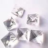 Decorative Figurines 200PCS( 200pcs Rings) 22mm Crystal Square Beads In 2 Holes For Wedding Decoration Curtain Chandelier Bead