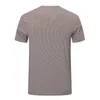 Esportes de manga curta masculino em torno do pescoço secagem rápida respirável treinamento fitness casual manga curta camiseta