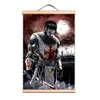 이 빈티지 기사단 기사단 예술 포스터, Christ Crusades Warrior Canvas 스크롤 그림 벽 차트 CD34로 벽을 변형시킵니다.