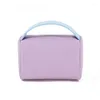 Cosmetic Bags 2024 Sweet Elegant Solid Candy Colors Box PVC Waterproof High-capacity Purse Fashion All-match Casual Korean Version