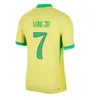 2024 2025 Brazils Soccer Jersey NEYMAR T.SIA PELE Brasil G.JESUS CASEMIRO National Tea P.COUTINHO Hoe Away Homens Crianças L.PAQUETA MARCELO VINI JR Camisa de futebol