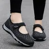 Walking Shoes Women Mesh Mary Jane Fitness Slip-On Light Loafer Summer Sports Outdoor Flats Brindsable Sneakers Big Size 35-42