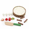 Holz Kinder Küche Spielzeug Pretend Schneiden Kuchen Spielen Lebensmittel Kinder Obst Kochen Für Baby Geburtstag Interessen 240311