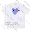 Designer TEE heren T-shirts CDG Com Des Garcons Kleine Rode Hart Spelen T-shirt Wit Heren Medium Tee D1 446