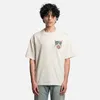 Rhude carta impressão de cartão pequeno mercado americano high street moda nova primavera/verão camiseta manga curta