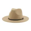 Шляпы с широкими полями Панама Зимняя женская шляпа Fedoras Роскошное платье с широкими полями Формальная свадебная джазовая шляпа Fedoras Chapeau Femme 24323