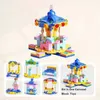 Nesting Stacking Sorting toys 6-in-1 Building Block Toy Cute Cartoon Navy Force Mini for Childrens Brick Garden Tree House Model 240323