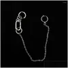 Clip-On Screw Back Backs Earrings Fashion Punk Ear Clip Chains Lip Chain Nose For Women No-Piercing Ring Painless Womens Piercing Jewe Otdho