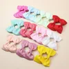 Haaraccessoires 22 stks Mode Leuke Kleurrijke Grosgrain Strik Clips Kids Side Baby Mini Decoratie