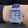 Hot Ice Diamond Luxury Watches Square VVS Moissanite Men Women Wrist Mechanical Watches