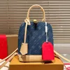 Sac de créateur sac à dos de luxe pour femmes, sac à main en cuir véritable avec poignée supérieure, sac à bandoulière en denim