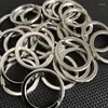 Keychains 10/20Pcs Silver Plated Metal Keychain Ring Split Keyfob Key Holder Rings For Women Men DIY Accessories Wholesale