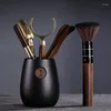 TEAWARE SETS Making Art Clip Kung Set Six Accessorie Tea Ebony Spoon Accessories Fu Tools Encyclopedia Gentlemen Ceremony