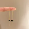 Dangle Earrings Fashion Heart Earwire Pendant For Women Korean Flower Water Drop Girl Jewelry Modern Women's 2024