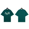 남성 여성 티셔츠 Amirrss 티셔츠 티 티 셔츠 티셔츠 디자이너 의류 탑 남자의 캐주얼 레터 잉크 제트 인쇄 셔츠 고급 의류 거리 반바지 슬리브 옷 tshirts 2024