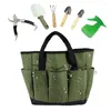 Sacs de rangement jardin pour outils sac à outils robuste avec poches tissu Oxford intérieur et