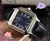 自動日日付のカルティ手首時計メンメンズ2つの3つの針クォーツ高品質のトップトップラグジュアリー有名なデザイナークロックファッションタンクスクエアローマの腕時計ギフト