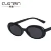 2 pcs Fashion luxury designer Oval Sunglasses Womens ins Korean version trendy cats Eye Sunglasses mens disco net red street shot