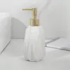 Dispenser di sapone liquido Bottiglia di shampoo in ceramica da 300 ml Gel doccia disinfettante per le mani Pompa vuota