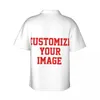 Men's Casual Shirts Personalized Custom Your Image Hawaiian Shirt Summer Beach Wear