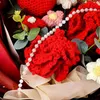 Decoratieve bloemen gehaakt anjerboeket handgemaakte huisdecoratie al gemaakt voor Moederdag cadeau verjaardag Valentijnsdag feestfestival